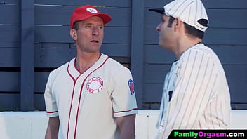 Preview 1 of 2sum Lesbian Sex - FamilyOrgasm - Girls Playing with Their Baseball Player Fathers