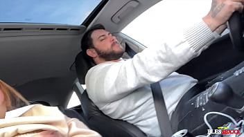 Preview 2 of 3gpki - Horny Latina wants dick during the ride - Marina Gold &amp_ Magic Javi