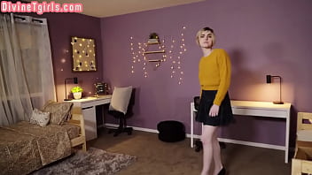 Preview 1 of Diy Dick Milking Machine - Busty ts teacher barebacked in classroom while jerking off