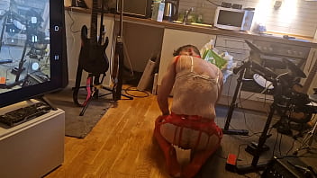 Preview 4 of Japan Mother S Job - Wanted Production - Kit Willer ripps his ass wide open in the kitchen for honeys cock to cum