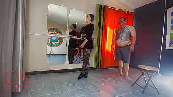 Preview 2 of First Time In Office - Spank ballerina&#039_s ass. Punish a bad dancer (Regina Noir). The teacher scolds,  fucks in the mouth and in the puss. Cam 1