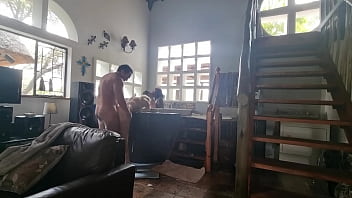 Preview 3 of Xxx Video Hd Sunny Leean Full - Interracial 3 girls 1 cock foursome BLOWJOB and pussy fucking swapping in and out of SPA BATH | REVERSE GANGBANG