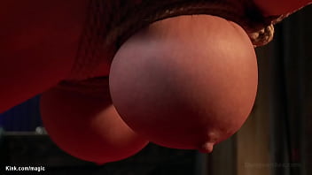Preview 1 of Voyeur Windows Masturbation - Monster boobs MILf bound and ass fucked