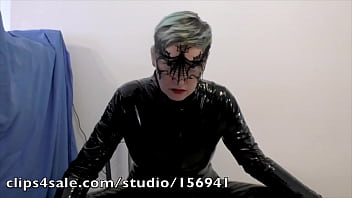 Preview 3 of Porn Cg Aunty - Kinky mature shows herself in catsuits and tight boots