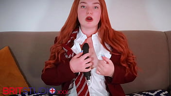 Preview 2 of First Night Sex Download - Hot British Redhead Tells You How To Wank Your Cock