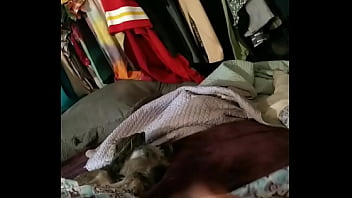 Preview 3 of Big Clitori - Jerking off in bed with cumshot