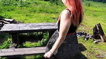 Preview 2 of Lrt Tube - Teen redhead girl wanted sex and creampie in outdoors!