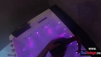 Preview 4 of Mepete Bdsm - Perfect big ass Asian teen sucking friends big hard cock in the jacuzzi