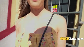 Preview 2 of Ragged Doll - gorgeous babe in a sun dress convinced to bang for cash