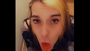 Preview 2 of Small Feet Teen - Skinny Jeans Emo Girl Plays With Her Clitty