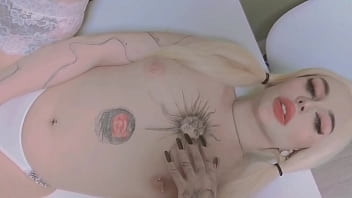 Preview 1 of Boots Dildo - I fuck hard in the mouth and pussy on the table this cute blonde creampie cum inside her,  hard sex on the table in the mouth and pussy,  deepthroat,  creampie in the pussy - Peachgardens