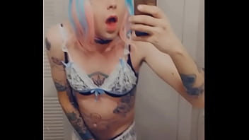 Preview 4 of Kar Nap - Blue Hair Horny Bunny Girl