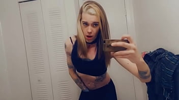Preview 2 of Xxx Granny Dobble Penetration - Hot Tranny In Leggings Loves To Cum