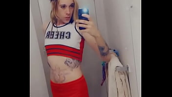 Preview 2 of Penis To Dick - Cute Cheerleader Strokes and Sucks