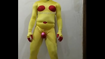 Preview 1 of Birthiday Surpris - Zentai carnival penis porn