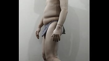 Preview 4 of Pickend Up - Zentai Tarzan leopard print thong