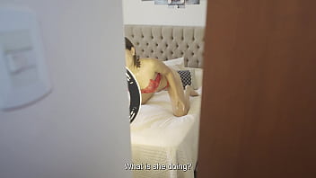 Preview 1 of Hd Sex P Video - pill&eacute_ a MI HERMANASTRA SIN ROPA en una WEBCAM | me pide la PIJA para VENDER CONTENIDO