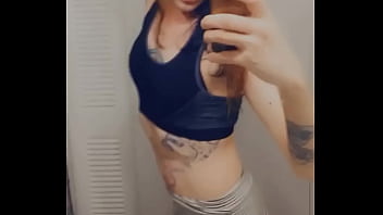 Preview 1 of Stnd Sex - Miniskirt Tranny Loves Showing Her Cock