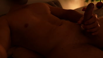 Preview 3 of Baul Gaan - Athletic guy masturbates surrounded by Christmas balls