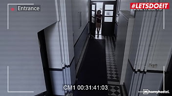 Preview 1 of Pangkas Rabut - HORNYHOSTEL - (Stacy Cruz,  Christian Clay) - Big Natural Tits Czech Teen Gets Fucked By The Security Guard In Front Of Her Boyfriend