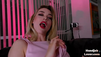 Preview 2 of Smal Mb Xx Video - POV handjob beauty slowly wanking after oiling cock