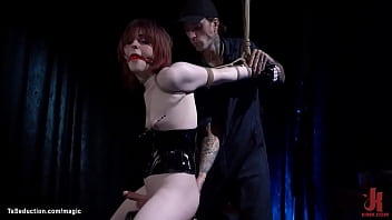 Preview 3 of How One - Bound TS mounted on sybian till cum