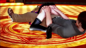 Preview 3 of Celeb Pon - La Blonde en Kimono se Faire defoncer avec &eacute_jaculation multiple partie 3