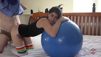 Preview 4 of Sasha And Chris - Panty Fucked with Long Socks