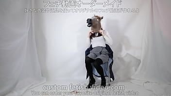 Preview 2 of Pervert Slut Got Fucked By Horse - Blindfold fetish with horse mask