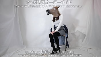Preview 4 of Pervert Slut Got Fucked By Horse - Blindfold fetish with horse mask