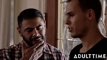 Preview 1 of Cop Onbbc - ADULT TIME - Bisexual Couple Seduces Bi-curious Twink Into His First Threesome