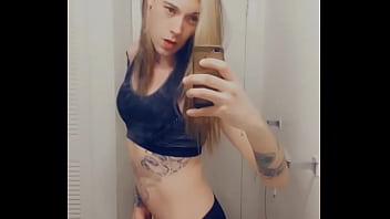 Preview 4 of Faced Uck - Hot Tranny Touching Her Clitty