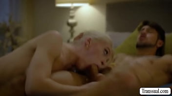 Preview 3 of Dad Daughter Bedroom Sexxx - Skinny TS lets stepbro bareback her ass