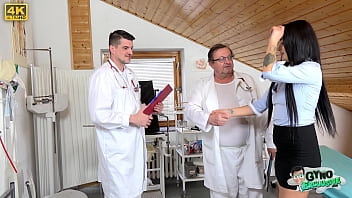 Preview 1 of Lesbian Nephael - Hot Ukrainian porn star Daphne Klyde made to squirt by two gynecologists