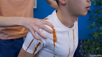 Preview 1 of Feka Taxi Rumah - Red&#039_s uncut cock is rock hard with the tip of his cock poking out from his foreskin.