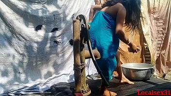 Preview 2 of Cutness Overload - Village Married Wife Sex In Bath With Saree in Outdoor (Official video By Localsex31)