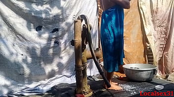 Preview 4 of Cutness Overload - Village Married Wife Sex In Bath With Saree in Outdoor (Official video By Localsex31)