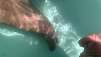 Preview 2 of Step Dad And Daughter Hot Sex - Underwater creampie and dildo in pussy