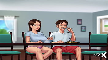 Preview 1 of Albell Denger - SummertimeSaga - Fucked during breakfast in the kitchen E4 #30
