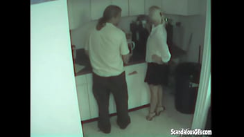 Preview 1 of Step Mom Ass - Office Couple blowjob and Fucking on Pantry