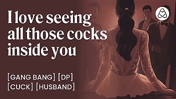 Preview 1 of Hot Pon Com - Bride Gets Fucked by 3 Men on Wedding Night &ndash_ Wedding Night Gangbang Foursome Fantasy ASMR Audio Porn - Erotic Audio Story