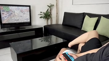 Preview 1 of Videsi Xxxxx - Fuck your stepbrother while he plays video games