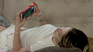 Preview 1 of Pregnant Women Pussy Examination - Pair of Teens Take a Break From Smartphones to Fuck GP2255