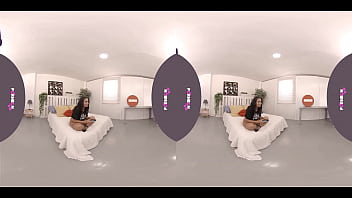 Preview 1 of Sexvedio - PORNBCN VR  Lesbian gamer girls having hardcore sex with strapon on her room Venus Afrodita and Jade Presley big boobs latina with asian teen petite blonde &amp_ brunette
