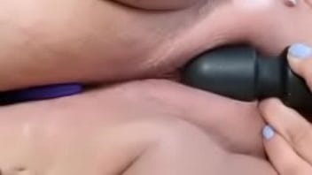 Preview 4 of Aurora Perl - Bbw latina MILF squirt with magic wand vibrator and dildo in pussy ! Fat pussy squirting orgasm ! @ nataliekinky