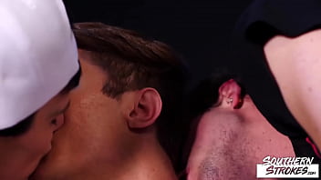 Preview 1 of Zim Traner - SOUTHERNSTROKES Chris Summers And Zack Love Raw Fuck In 3way