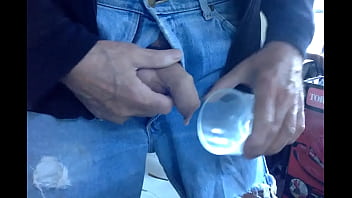Preview 2 of Sean Deselect - Uncut Cock Pissing in a glass
