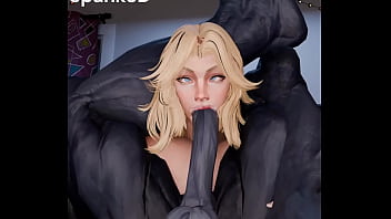 Preview 2 of Bangbros Huge Ass - Invisible Woman Takes 19 Inches of Venom Deepthroat (Marvel Rivals 3D Hentai)