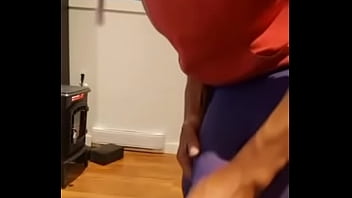 Preview 2 of Fat Femboys - Spandex massive cock cumshot