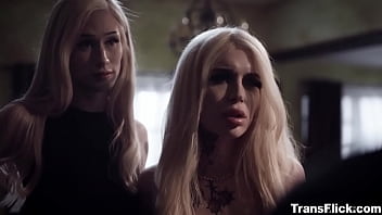 Preview 3 of Jxz Sb - Stepbrother getting fucked by his trans stepsis in a threesome